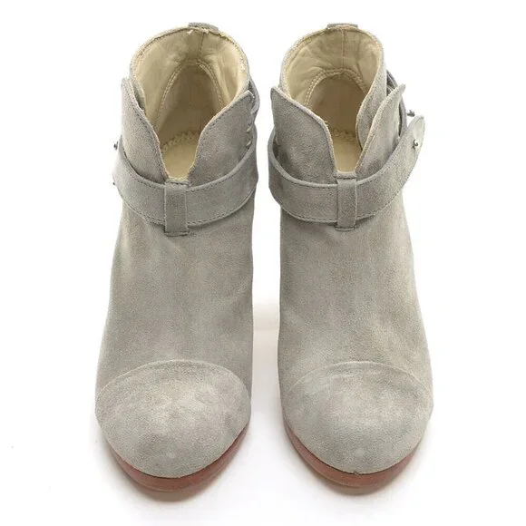 rag & bone Harrow Light Gray Suede Boots 37 New